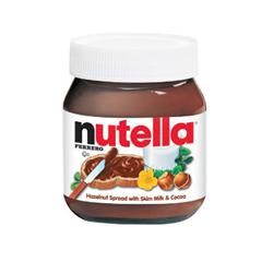 Selai coklat Nutella dan kac